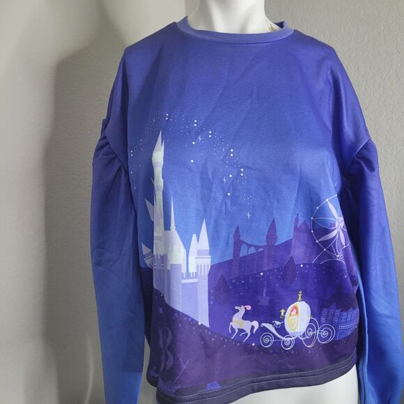 NEW Disney XS sweatshirt Her Universe Cinderella juniors princess castle $59 - Picture 8 of 14